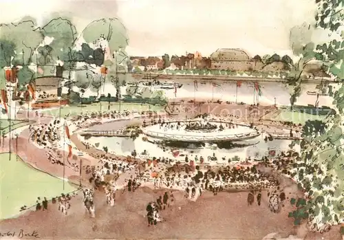 AK / Ansichtskarte 73800282 Koeln__Rhein Rheinpark des Messegelaendes Der Tanzbrunnen 