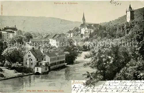 AK / Ansichtskarte Baden__AG Partie an der Limmat 