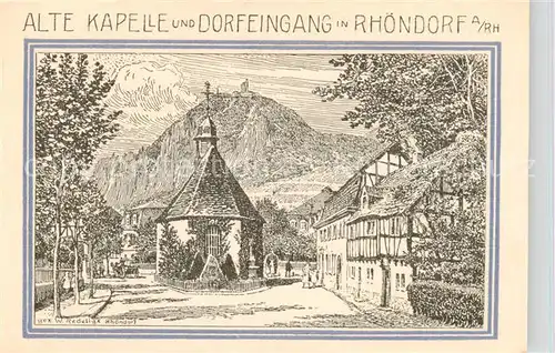 AK / Ansichtskarte 73800436 Rhoendorf 99 Pfennig Schein Motiv Alte Kapelle Dorfeingang Rhoendorf