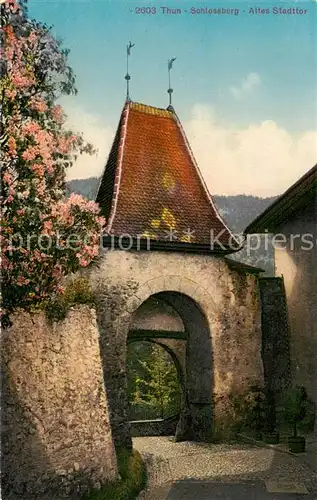 AK / Ansichtskarte Thun_BE Schlossberg Altes Stadttor Thun_BE