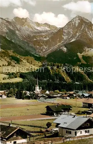 AK / Ansichtskarte 73800749 Fischen_Allgaeu mit Nebelhorn und Rubihorn Fischen Allgaeu