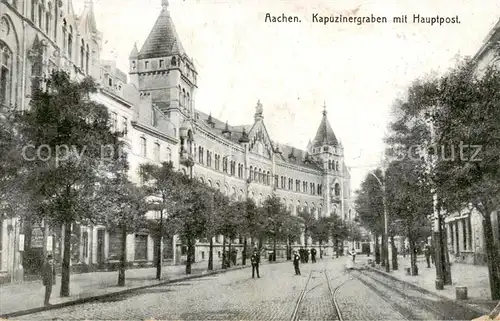 AK / Ansichtskarte 73800883 Aachen Kapuzinergraben mit Hauptpost  Aachen