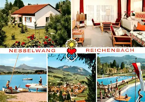 AK / Ansichtskarte 73800901 Reichenbach_Nesselwang Feriendorf Bungalow Strand Schwimmbad Panorama Reichenbach Nesselwang