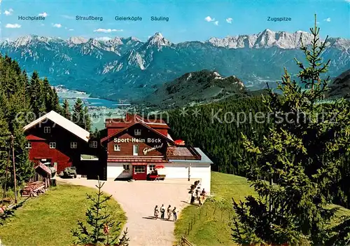 AK / Ansichtskarte 73800922 Nesselwang Sportheim Boeck Allgaeuer Alpenblick Nesselwang