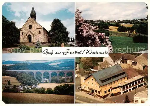 AK / Ansichtskarte 73800989 Fernthal Hotel Dreischlaeger Hof Kirche Viadukt Fernthal