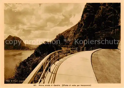 AK / Ansichtskarte Gandria_Lago_di_Lugano Nuova strada di Gandria Gandria_Lago_di_Lugano