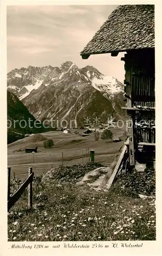 AK / Ansichtskarte 73801443 Mittelberg_Kleinwalsertal mit Widderstein Mittelberg_Kleinwalsertal