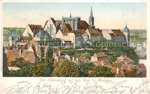 AK / Ansichtskarte 73801495 Meissen_Elbe_Sachsen Schlossberg mit Dom Meissen_Elbe_Sachsen