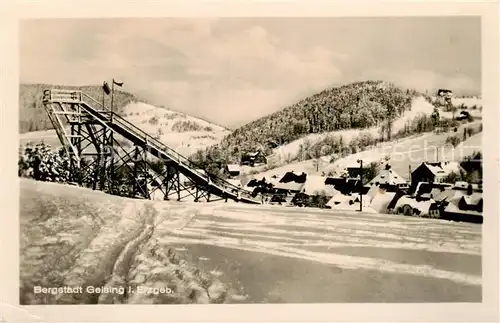 AK / Ansichtskarte 73801632 Geising_Erzgebirge Panorama Schanze Geising Erzgebirge