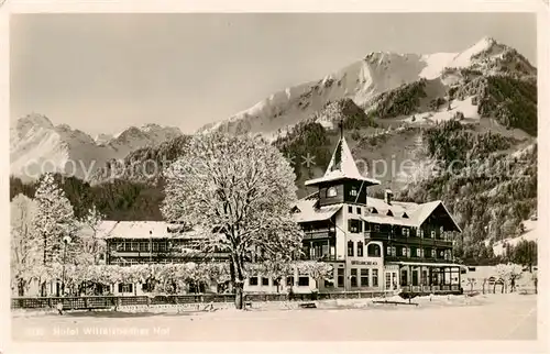 AK / Ansichtskarte 73801693 Oberstdorf Hotel Wittelsbacher Hof Winterlandschaft Allgaeuer Alpen Oberstdorf