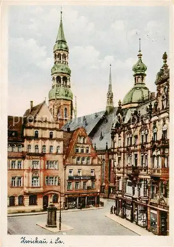 AK / Ansichtskarte 73801792 Zwickau__Sachsen Stadtplatz 