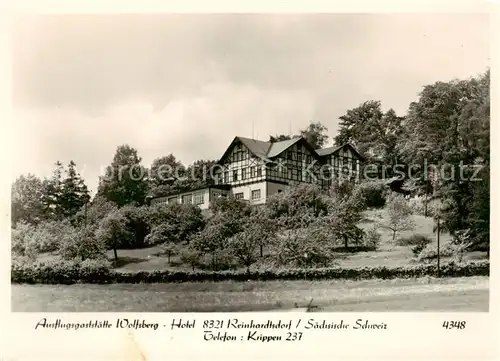 AK / Ansichtskarte 73801822 Reinhardtsdorf_Bad_Schandau Hotel Wolfsberg Ausflugsgaststaette Reinhardtsdorf_Bad