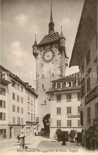 AK / Ansichtskarte Baden__AG Bruggertor und Hotel Engel 