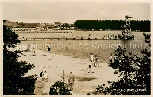 AK / Ansichtskarte 73802197 Neustaedtel_Sachsen_Erzgebirge Strandbad Bergsee Filzteich Neustaedtel_Sachsen