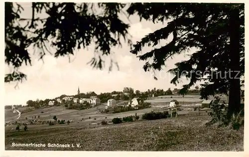 AK / Ansichtskarte 73802224 Schoeneck_Vogtland Panorama Sommerfrische Schoeneck_Vogtland