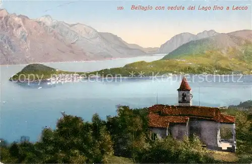 AK / Ansichtskarte 73802319 Bellagio_Lago_di_Como_IT con veduta del Lago fino a Lecco 