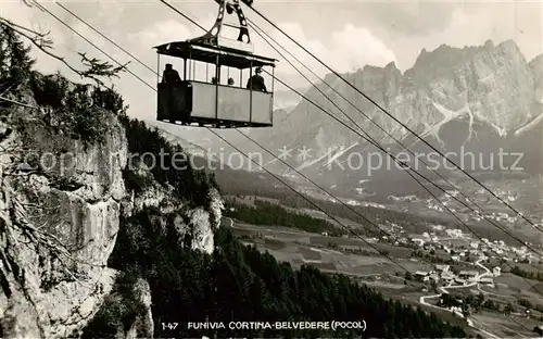 AK / Ansichtskarte 73802334 Cortina_d_Ampezzo Funivia Cortina Belvedere Cortina_d_Ampezzo