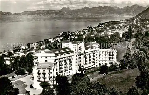 AK / Ansichtskarte Evian les Bains_74 Vue aerienne sur la ville Lac Leman Alpes 