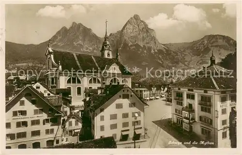 AK / Ansichtskarte Schwyz_SZ und die Mythen Feldpost 