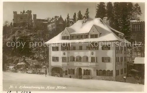 AK / Ansichtskarte 73803077 Hohenschwangau Haus Mueller Schloss Hohenschwangau