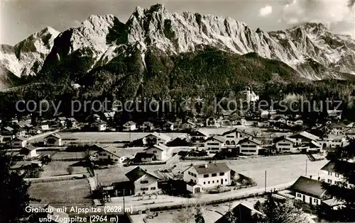 AK / Ansichtskarte 73803216 Grainau mit Alp und Zugspitze Grainau