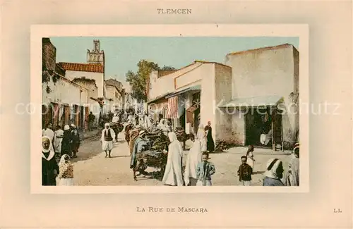 AK / Ansichtskarte 73803314 Tlemcen_Algerie La Rue de Mascara 