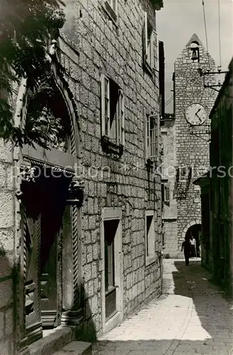 AK / Ansichtskarte 73803759 Rab_Croatia Gasse Uhrturm Rab_Croatia