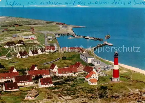 AK / Ansichtskarte 73803792 Hoernum_Sylt Fliegeraufnahme mit Leuchtturm Hoernum Sylt