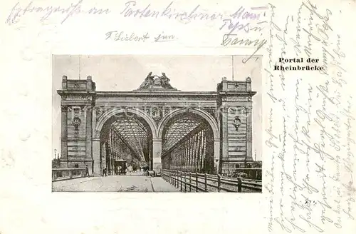 AK / Ansichtskarte 73803849 Ludwigshafen__Rhein Portal der Rheinbruecke 