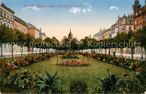 AK / Ansichtskarte 73803903 Mainz__Rhein Kaiserstrasse mit Christuskirche Feldpost 