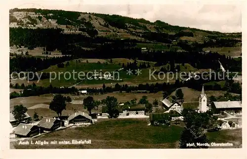 AK / Ansichtskarte 73803979 Aach_Oberstaufen_Allgaeu mit unterem Eibelefall Panorama 