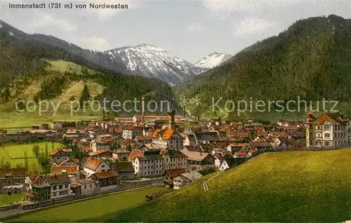 AK / Ansichtskarte 73803983 Immenstadt_Allgaeu Panorama Blick von Nordwesten Allgaeuer Alpen Immenstadt_Allgaeu