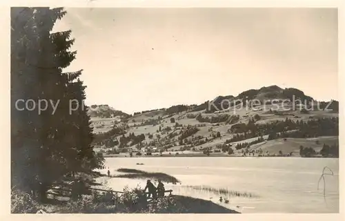 AK / Ansichtskarte 73804112 Niedersonthofen_Waltenhofen Uferpartie am Niedersonthofer See 