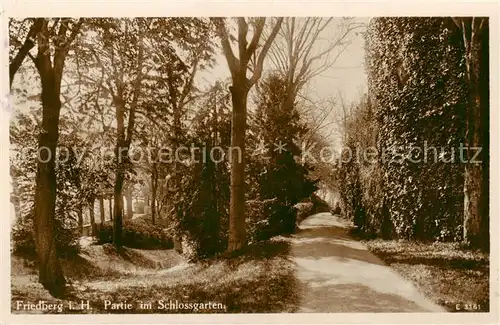 AK / Ansichtskarte 73804284 Friedberg__Hessen Partie im Schlossgarten 