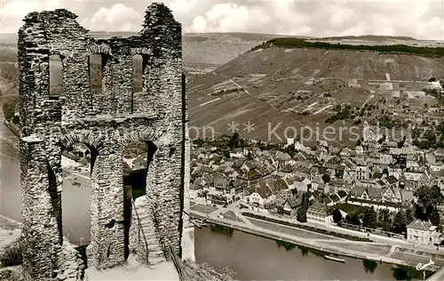 AK / Ansichtskarte 73804402 Traben-Trarbach_Mosel Ruine Grevenburg Fliegeraufnahme 