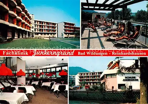 AK / Ansichtskarte 73804655 Bad_Wildungen_Reinhardshausen Fachklinik Junkerngrund Gastraum Terrasse 