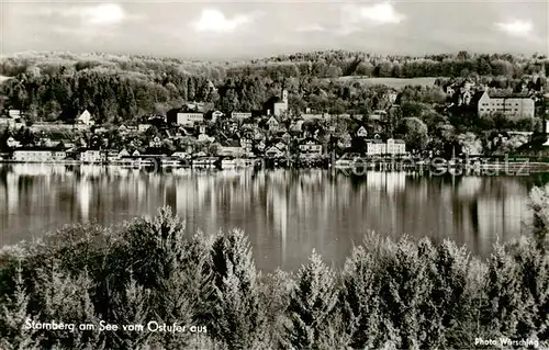 AK / Ansichtskarte 73804837 Starnberg_Starnbergersee Panorama von Ostufer aus 