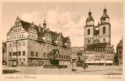 AK / Ansichtskarte 73804893 Wittenberg__Lutherstadt Marktplatz 