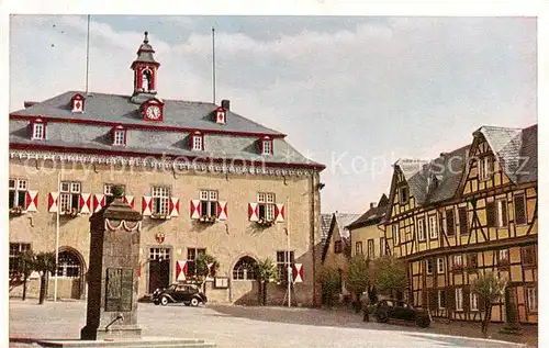 AK / Ansichtskarte 73804955 Linz_Rhein Marktplatz mit Rathaus Linz_Rhein