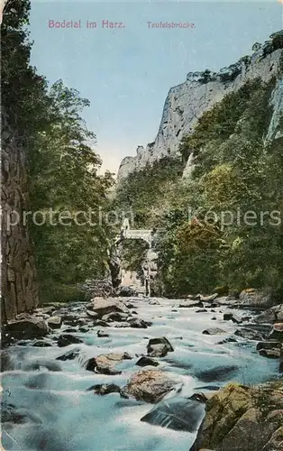 AK / Ansichtskarte 73804983 Bodetal_Bodethal_Harz Teufelsbruecke 