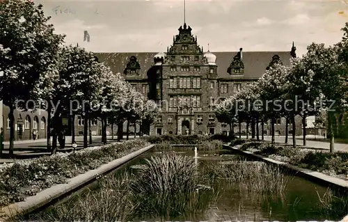 AK / Ansichtskarte 73805332 Oberhausen Friedensplatz mit Amtsgericht Oberhausen