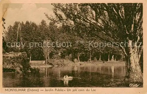 AK / Ansichtskarte Montelimar_26 Jardin Public Un joli coin du Lac 