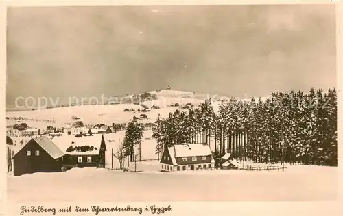 AK / Ansichtskarte 73805670 Seiffen_Erzgebirge Heidelberg mit dem Schwarzberg Seiffen Erzgebirge