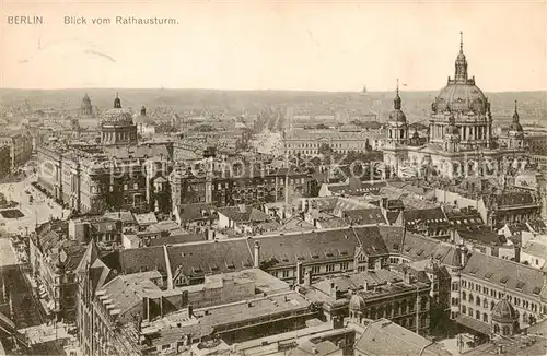 AK / Ansichtskarte 73805958 Berlin Stadtpanorama Blick vom Rathausturm Berlin