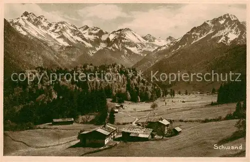 AK / Ansichtskarte 73806022 Schwand_Oberstdorf Panorama Allgaeuer Alpen Schwand_Oberstdorf