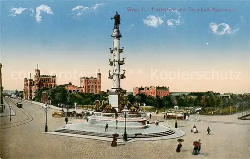 AK / Ansichtskarte 73806043 Wien_AT Praterstern mit Tegethoff-Monument 