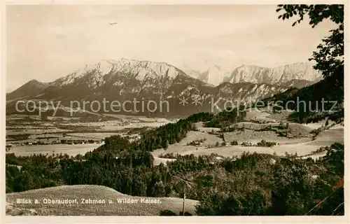 AK / Ansichtskarte 73806088 Oberaudorf_Inn Panorama mit Zahmenund Wilden Kaiser 