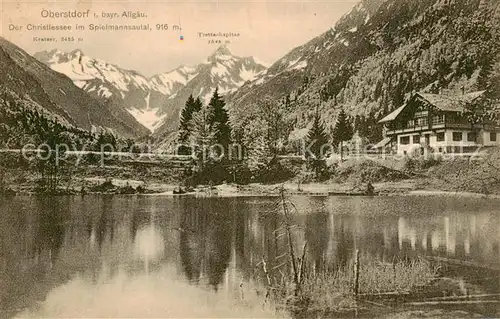 AK / Ansichtskarte 73806160 Oberstdorf Christlessee im Spielmannsautal Oberstdorf