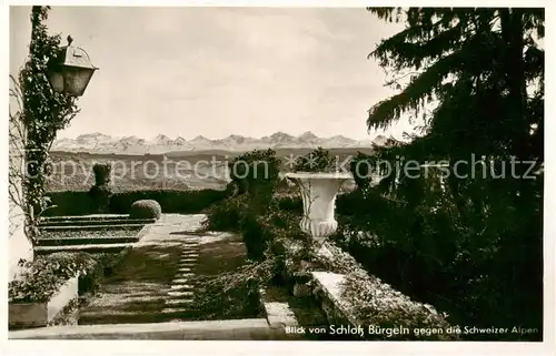 AK / Ansichtskarte 73806351 Kandern Schloss Buergeln Blick auf Schweizer Alpen Kandern