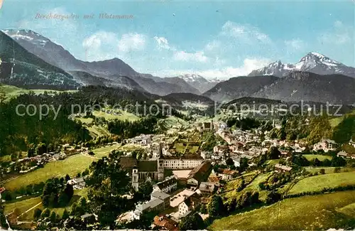 AK / Ansichtskarte 73806394 Berchtesgaden Panorama mit Watzmann Berchtesgaden